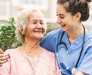 caregiver with patient