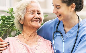 caregiver with patient